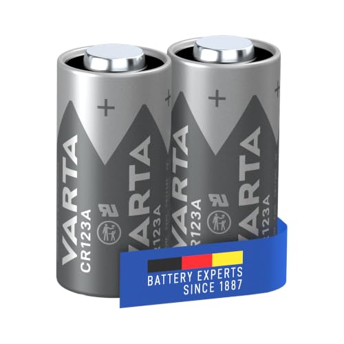 VARTA Piles CR123A, lot de 2, 3V, piles spéciales pour petits appareils électroniques, longue durée de vie, hautes performances