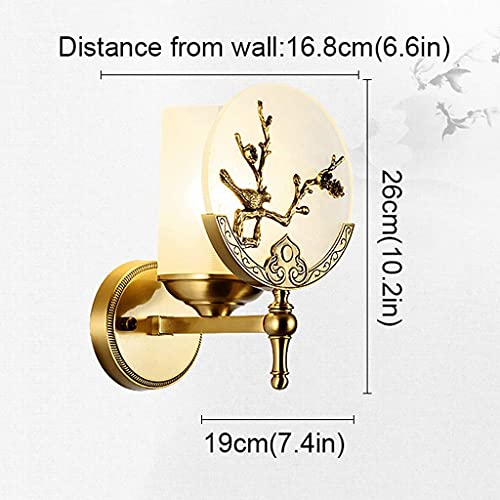 GLXLSBZ LED Wall Lamp Copper Tree Branch Bird Wall Lamp Creative Modern Chinese Style Background Wall Decoration Lamp Wall Lamp(Home Lighting) steampunk buy now online