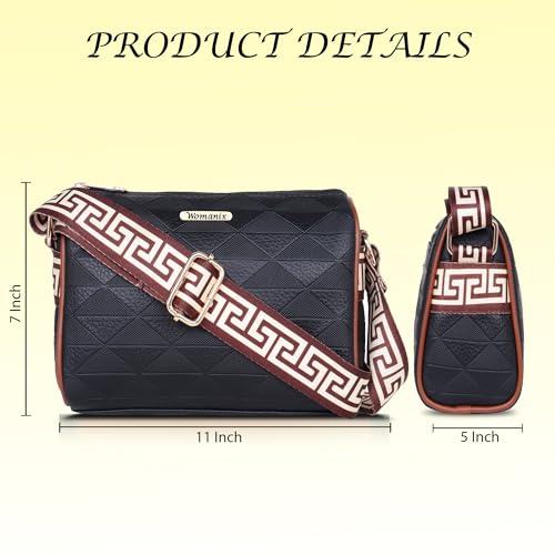 Image of Womanix Crossbody Sling Bag for daily use, shoulder sling Bag with Ajustable Strap, Small Trendy Sling Crossbody Bag, party sling, casual, travell