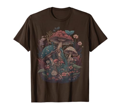 Fairy Grunge Fairycore Aesthetic Cottagecore Goth Mushroom T-Shirt