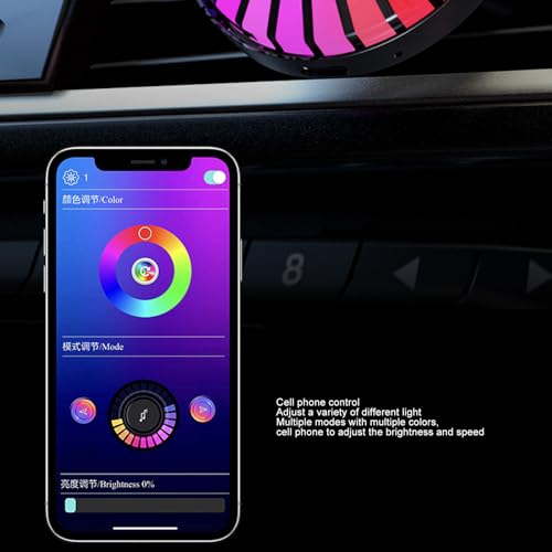 Luz ambiental de captación de sonido rítmica con sensor de voz para coche 4