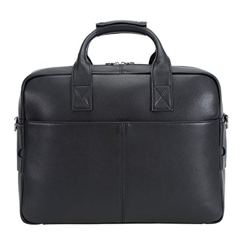 Polare Leather Briefcase for Men Business Travel Messenger Bags 15.6 Inch Laptop Bag YKK Metal Zipper2