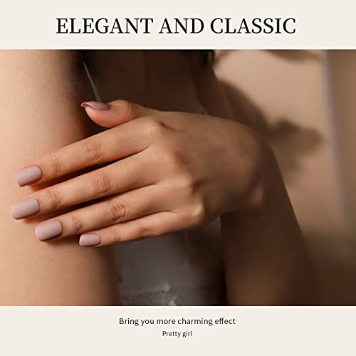 Fandamei Press On Nails Short, 30Pcs Press On Nails Short Round, 24Pcs Matte Press On Nails With 6Pcs Glitter Press On Nails, Natural Short Fake Nails Full Cover, Short Glue On Nails For Nail Art #TOP3