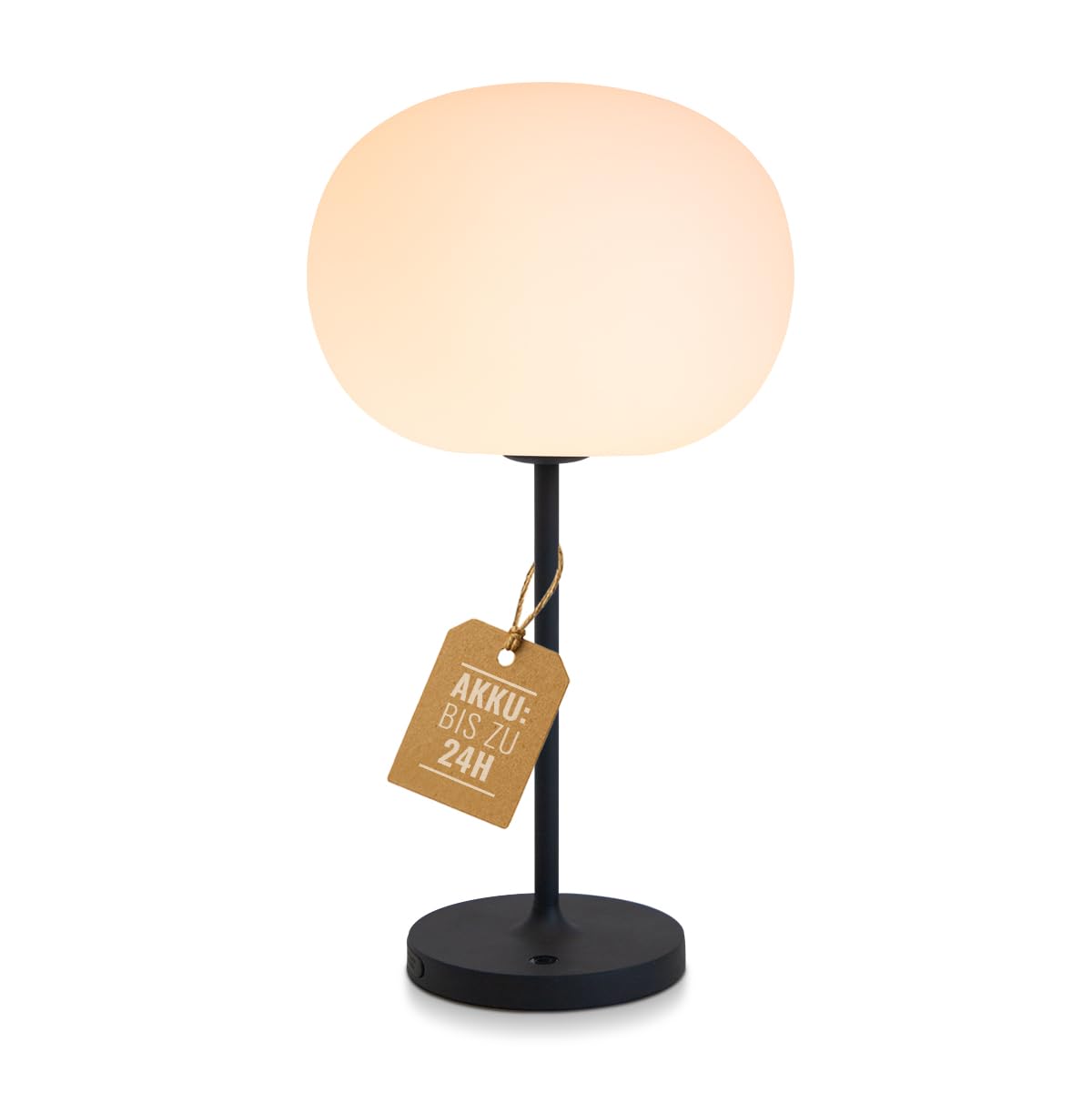 8 seasons design LED Akku Tischlampe, innen & außen, 42 cm - Glowing Elegance - dimmbar, warmweiß, wetterfest - kabellos, USB-C & Powerbank-Funktion - Terrasse, Garten & Wohnbereiche
