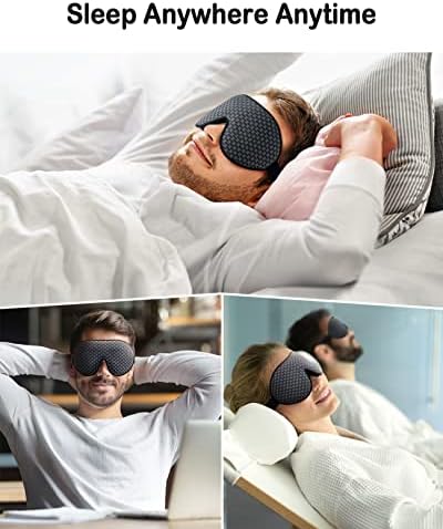 INNELO Sleep Mask, 2022 Soft Comfortable Light Blocking Eye Mask for Sleeping for Men Women, 3D Contoured Breathable Sleeping Mask No Pressure for Sleeping Travel Nap Insomnia