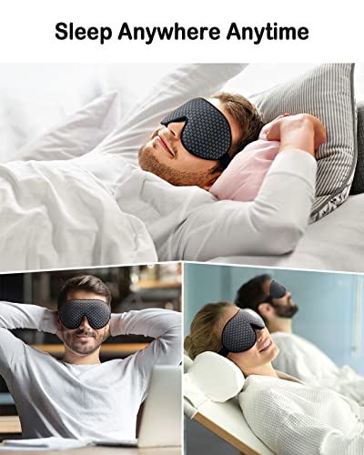 INNELO Sleep Mask, Eye Mask for Sleeping Women Men, 3D Contoured Cup Side Sleeper Mask Light Blocking No Eye Pressure Soft Eye Shade Cover for Sleeping Blindfold for Travel Nap Yoga Night Shift, Grey