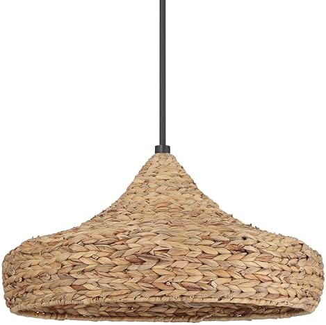 Hunter - Cambria 3-Light Matte Black, Large Pendant Light, Dimmable, Casual Style, Martini Shaped, for Bedrooms, Kitchens, Dining, Living Rooms - 49030