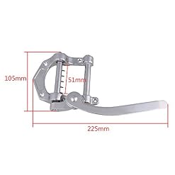 Yibuy Vibrato Chevalet pour guitare électrique Argenté 224 x 98 mm - Les Beatles, Paul McCartney, John Lennon, RIngo Starr, George Harrison Yibuy Vibrato Chevalet pour guitare électrique Argenté 224 x 98 mm – Image 6