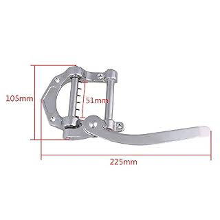 Yibuy Vibrato Chevalet pour guitare électrique Argenté 224 x 98 mm - Les Beatles, Paul McCartney, John Lennon, RIngo Starr, George Harrison Yibuy Vibrato Chevalet pour guitare électrique Argenté 224 x 98 mm – Image 6