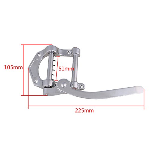 Yibuy Vibrato Chevalet pour guitare électrique Argenté 224 x 98 mm - Les Beatles, Paul McCartney, John Lennon, RIngo Starr, George Harrison Yibuy Vibrato Chevalet pour guitare électrique Argenté 224 x 98 mm – Image 7