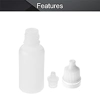 Vista 3 de Othmro Botellas cuentagotas de plástico de ojo de laboratorio de polietileno de 0.5 onzas, 10 piezas, gotero líquido exprimible de 0.0 fl oz, boca