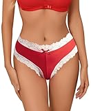 Hibluco Women Bikini Invisible Hipster Stretch Underwear Lace Seamless Panties