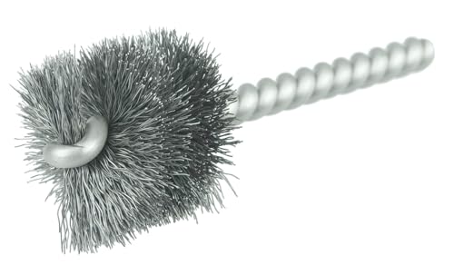 Weiler 21079 1-1/8" Power Tube Brush, .008" Steel Wire Fill, 1" Brush Length, Made in The USA (Pack of 10)