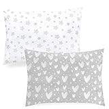 Ultra Soft & Breathable Fabric: Travel Pillow are made from 100% high quality jersey knit cotton with fashion and cute pattern Atmungsaktiv, sanft, leicht und seidig weicher Kinder-Kissenbezug ist freundlich zu empfindlicher Babyhaut.