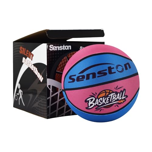 Senston Silent Basketball Size 5 Solid Sound-Absorbing Foam Basketballs Ball with Durable Nylon Cover Indoor Training