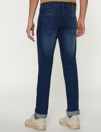Image of Peter England Men's Mid Wash Stretchable Jeans