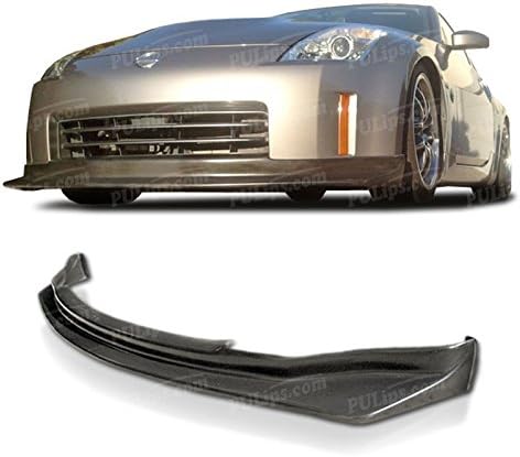 N1 Style Front Bumper Lip, Poly-Urethane, Flexiable, Unfinished (Hand Prep And Painting Required), Compatible With Nissan 350z 2006-2009