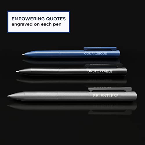 Mesmos 3Pk Luxury Fancy Pen Set, Cool Pens, Metal Ballpoint Pens, Office Supplies And Desk Accessories For Men, Unique Birthday Gifts For Men Who Have Everything, Engraved Black Ink Pens, Nice Pens #TOP1