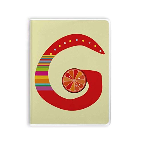 Carnet G Alphabet à couverture souple motif orange cahier de notes fruité A5