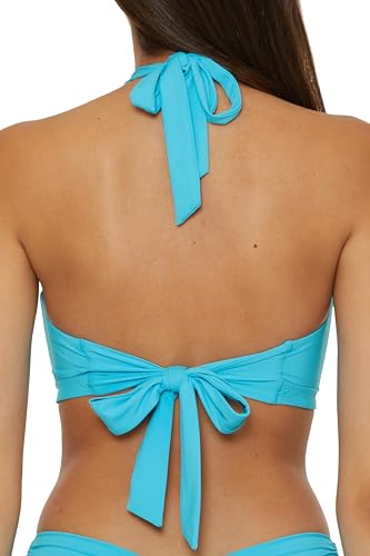BECCA Women's Garden of Eden Bandeau Bikini Top, Adjustable, Tie Back, Swimwear Separates2