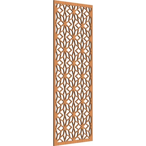 Image of 23 3 /8 inchW x 59 3 /8 inchH x 3 /8 inchT Lake Decorative Fretwork Wood Wall Panels, Cherry
