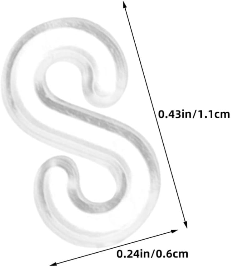 2000pcs Plastic S Clips for Loom Bracelets Weaving Tool Accessory