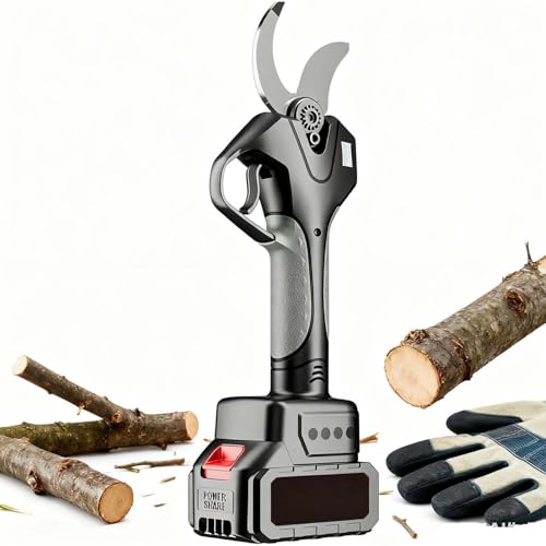 CUTANGELAR Tijeras de Podar Eléctricas Mejoradas, Podadora Eléctrica Motor sin Escobillas Capacidad Corte 3 Pulgadas, Cuchillas SK5, para Eficiencia Ramas Jardín Granja(With pole)