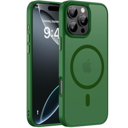 Image of miracase for iPhone 16 Pro Matte Series Case, Magnetic, Dark Green | Velvet Touch | Military-Grade Protection | Anti-Fingerprint | 6,3 Inch