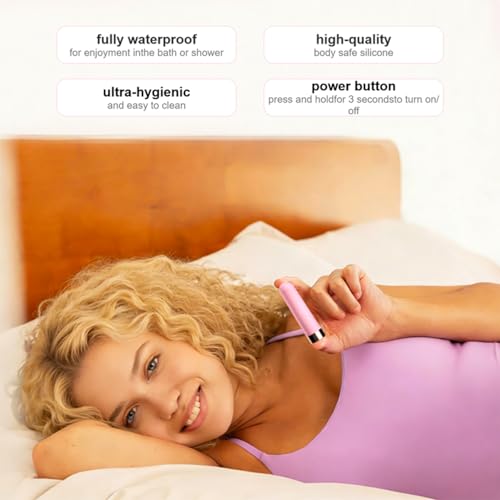 Image of Mini Vibrator Bullet with Remote Control, Neck Back Muscle Relaxation, Pink | 10 Vibration Modes,Rechargeable,Quiet Wearable Bullet,Waterproof,Remote Control