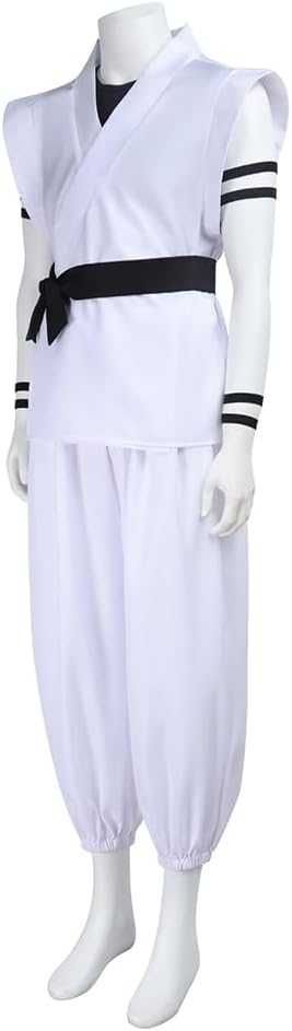 Hauioe Ryomen Sukuna Costume White Shirt Pants Belt Full Set Men