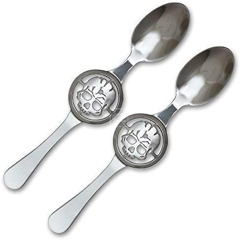 2x Absinthe Spoon Skull - Absinthe Skull Spoon - Cuillère à Absinthe original