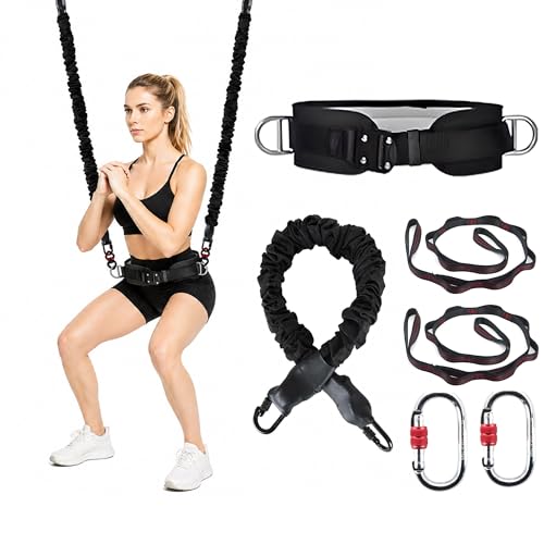 Esanvil Backflip Trainer Sling Bungee Equipment Back Handspring Trainer and Heavy Duty Bungee Fitness Equipment Set for Home Gym,Gymnastics,Martial Arts,Yoga and Dance (M(132-220lbs))