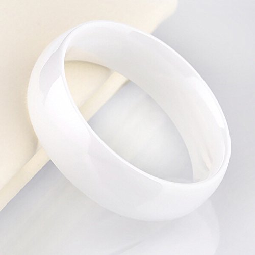 Jude Jewelers 4J12 8Mm White Ceramic Ring thumb #1