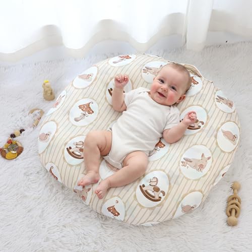 Image of DILIMI Newborn Lounger Cover, Ultra Soft Comfortable Lounger Slipcover Removable Cover for Infant Lounger Pillow, Farm (Pillow Not Included)