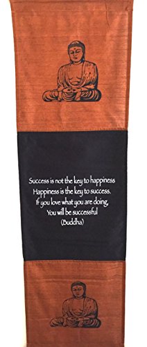 Oma Inspirational Quotes Wall Hanging Motivational Success Decor Art Affirmation Motivational Banner Inspiring Uplifting Message Home Office Buddha Tapestry Decor (Buddha Brown) #TOP2