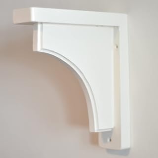 2 x Pine Wooden White Shelf Brackets Gallows Bracket 180mm x 200mm