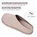 iiimmu Women Clogs Slip On Mules Work Shoes Knit Slides with Arch Support Slippers Closed Round Toe Comfortable Flats, Pink, Size 10
