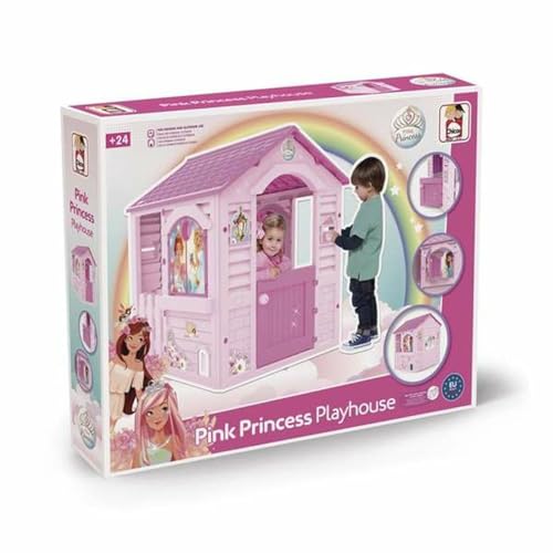 Chicos - Pink Princess Spielhaus Kinder Outdoor | Robuster und langlebiger | Gartenhaus Kinder für Jungen und Mädchen ab 2 Jahren, Rosa (89613)