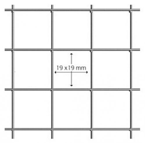 Garmix Volierendraht Maschendraht 4-Eck Drahtgitter Drahtzaun Schwarz 19x19mm (100cm x 25m 1,45mm)