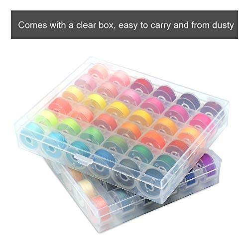 Popku 72Pcs Bobbins With Sewing Thread For Brother Singer Babylock Janome Kenmore (72Pcs Bobbins) #TOP4