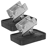 GALPADA Cubiertas Antideslizantes para Pies de Escalera 2 Piezas Engrosadas Funda Protectora Ajustable para Escaleras Telescópicas de Aluminio, Aptas para Superficies Irregulares y Uso