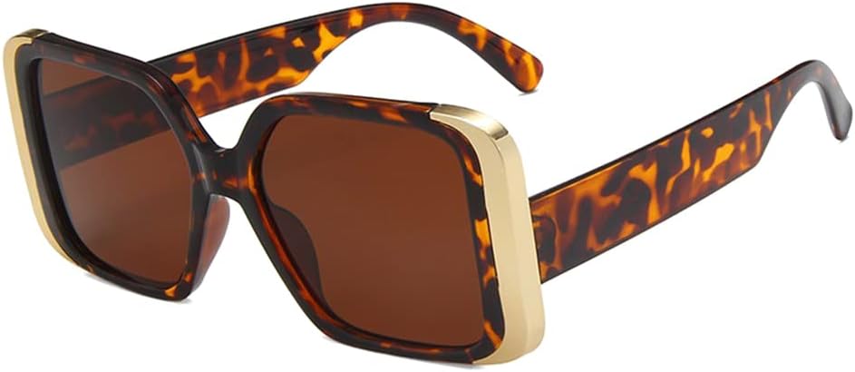 PEGHPEGH Oversized Square Fashion Sunglasses Womens,Trendy Large Designer Shades Sunnies Sunglasses 400 UV