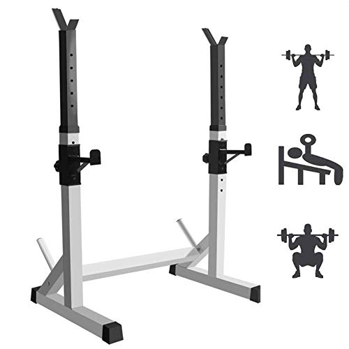 OTQEFTN Multi-Function Squat Rack Adjustable Weight Bench Support Max Load 300Kg Bench Press Barbell/Dumbbell Lifting Frame Home Gym Dipping Station