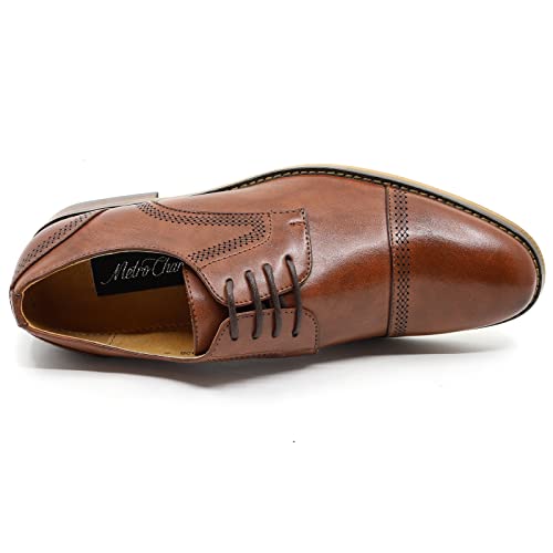 Metrocharm MC125 Men's Cap Toe Lace Up Oxford Dress Shoes3