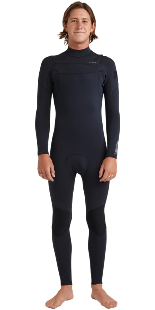 Quiksilver Muta da uomo 2025 Everyday Sessions 5/4/3 mm con zip sul petto - nera