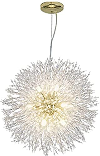Lustre plafonnier pour salle à manger et salon au design cristal rétro gold