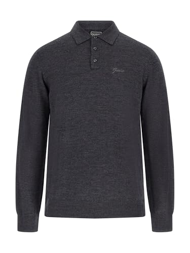 GUESS Men's Long Sleeve Wool Carter Sweater Polo3