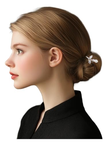 Barrette à cheveux papillon en argent 925 style vintage pour femme chic