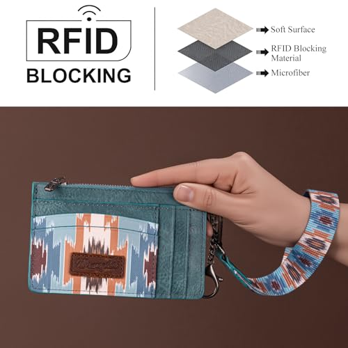 Montana West X Wrangler Small Credit Card Holder for Women Aztec Keychain Wristlet Wallet Slim Credit Card Wallet, Card Cases & Money Organizers with Coin Purse — view 2
