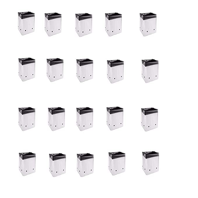 VINAYAKAMART UV Treated Poly Grow Bags Perfect for Vegetable and Flowering Plants, White Outside, Black Inside Grow Bags, Size - 20x 22 inch, 20 Pieces (B09XMHL9R4) Amazon Price History, Amazon Price Tracker